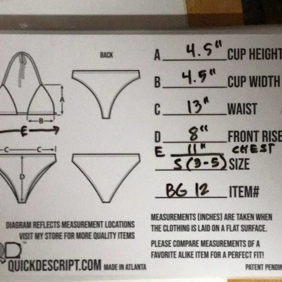 OP | Purple Geometric Juniors Bandeau Bikini S - Picture 8 of 8